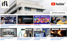 Vista del canal youtube del IFT